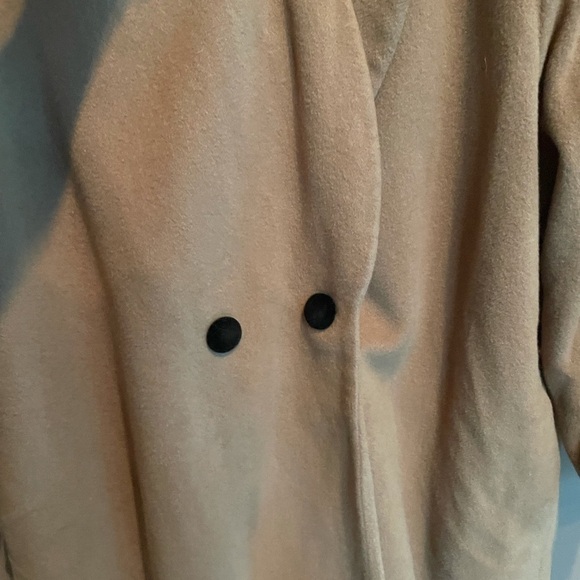 Elen Town Cashmere Double Breasted Coat Brown - Picture 4 of 5